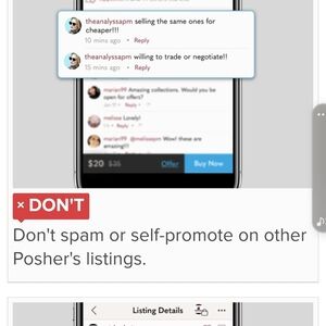 PLEASE DO NOT SELF-PROMOTE IN ANOTHER SELLER'S LISTINGS OR LIVE SHOWS.